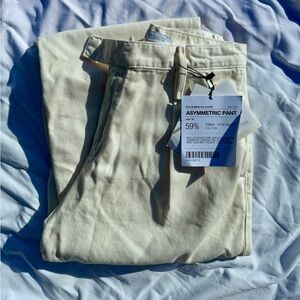 Asymmetrical wide leg pleated pant from Zara